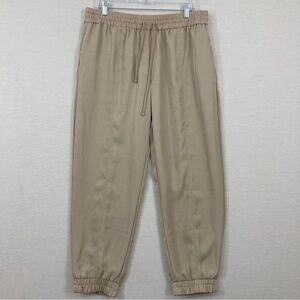 New Zara Beige/Cream Soft Lightweight Pull-on Joggers size XXL